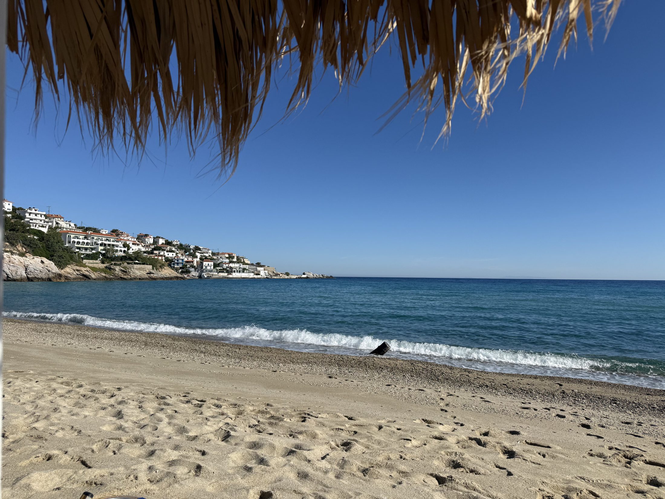 Quiet beach and blue sea